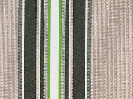 Multi Stripe polyester cover for 5.0m x 3m awning includes valance
