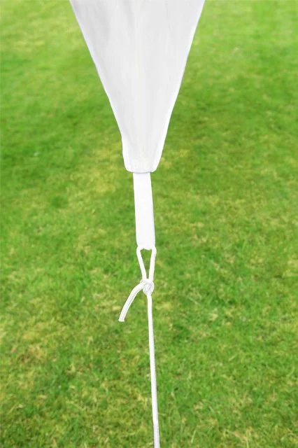 Portable Pyramid Ivory Shade Sail Kit w/ Pole, Ropes and Pegs - Easy Set Up - Image 5