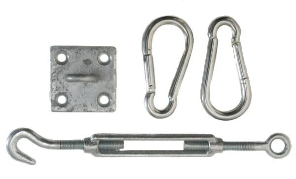 Rectangle/Square Shade Sail Fixing Kit - Galvanised Steel - 4 corners - Image 3