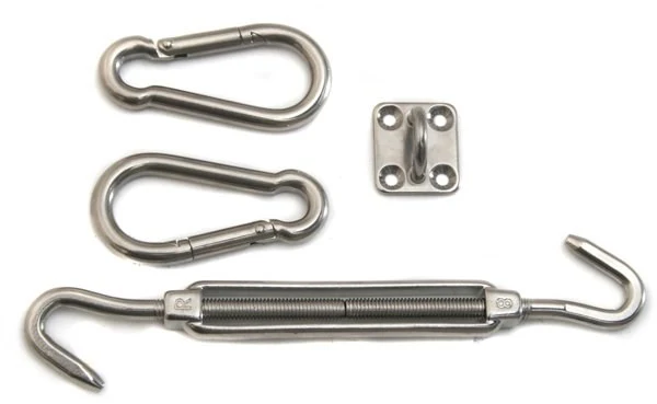 Rectangle/Square Shade Sail Fixing Kit - Stainless Steel - 4 Corners - Image 3