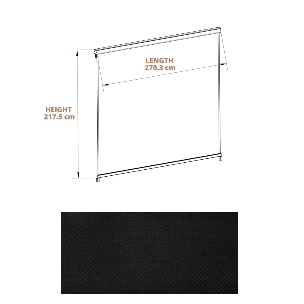 Set of 4 - Charcoal Dropdown Side Shades for 3x4m Deluxe Pergola - Image 4