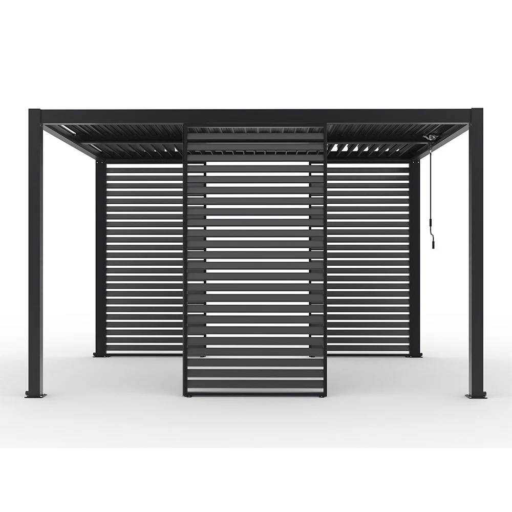 Single Pergola Fixed Louvre Wall Panel For 4m Side By Primrose Living - Image 7