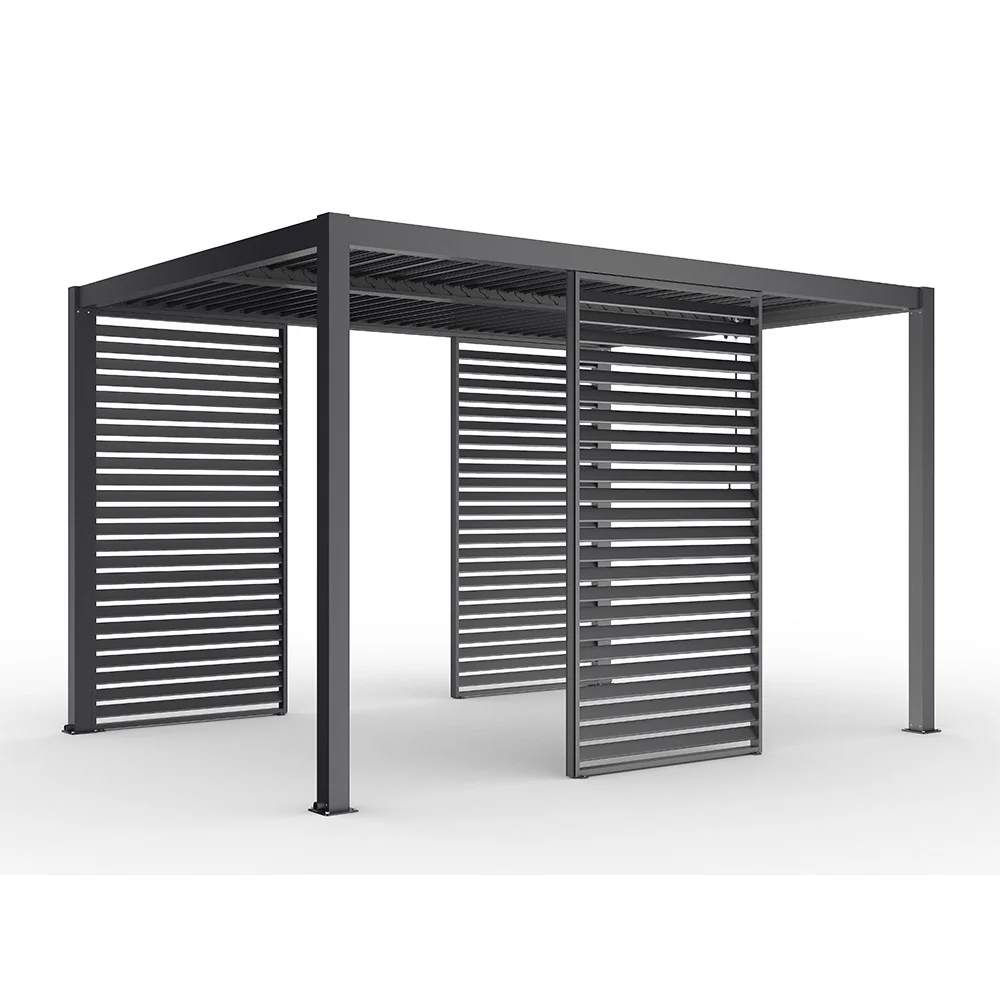 Single Pergola Fixed Louvre Wall Panel For 4m Side By Primrose Living - Image 8