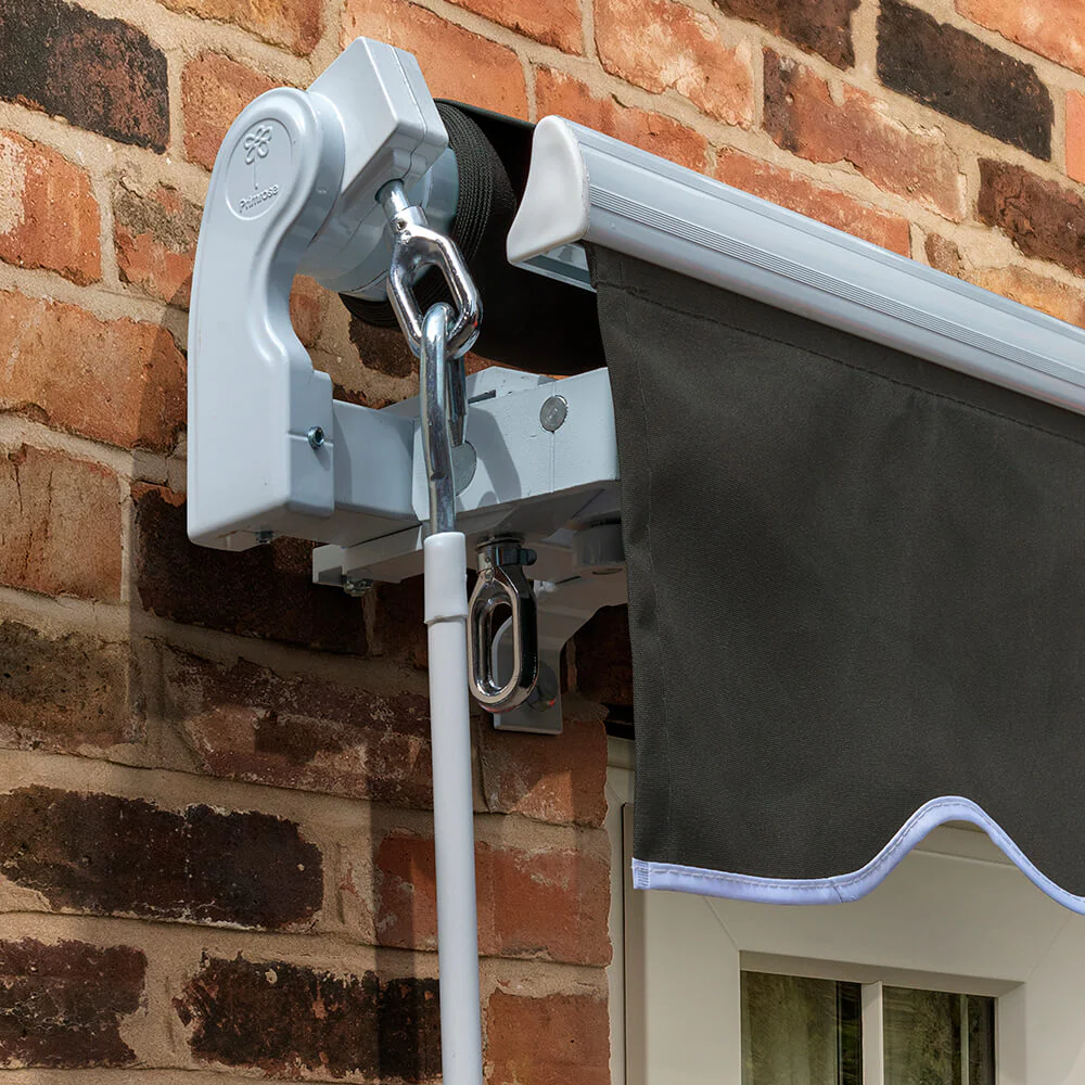 5m Standard Manual Awning, Charcoal - Image 2