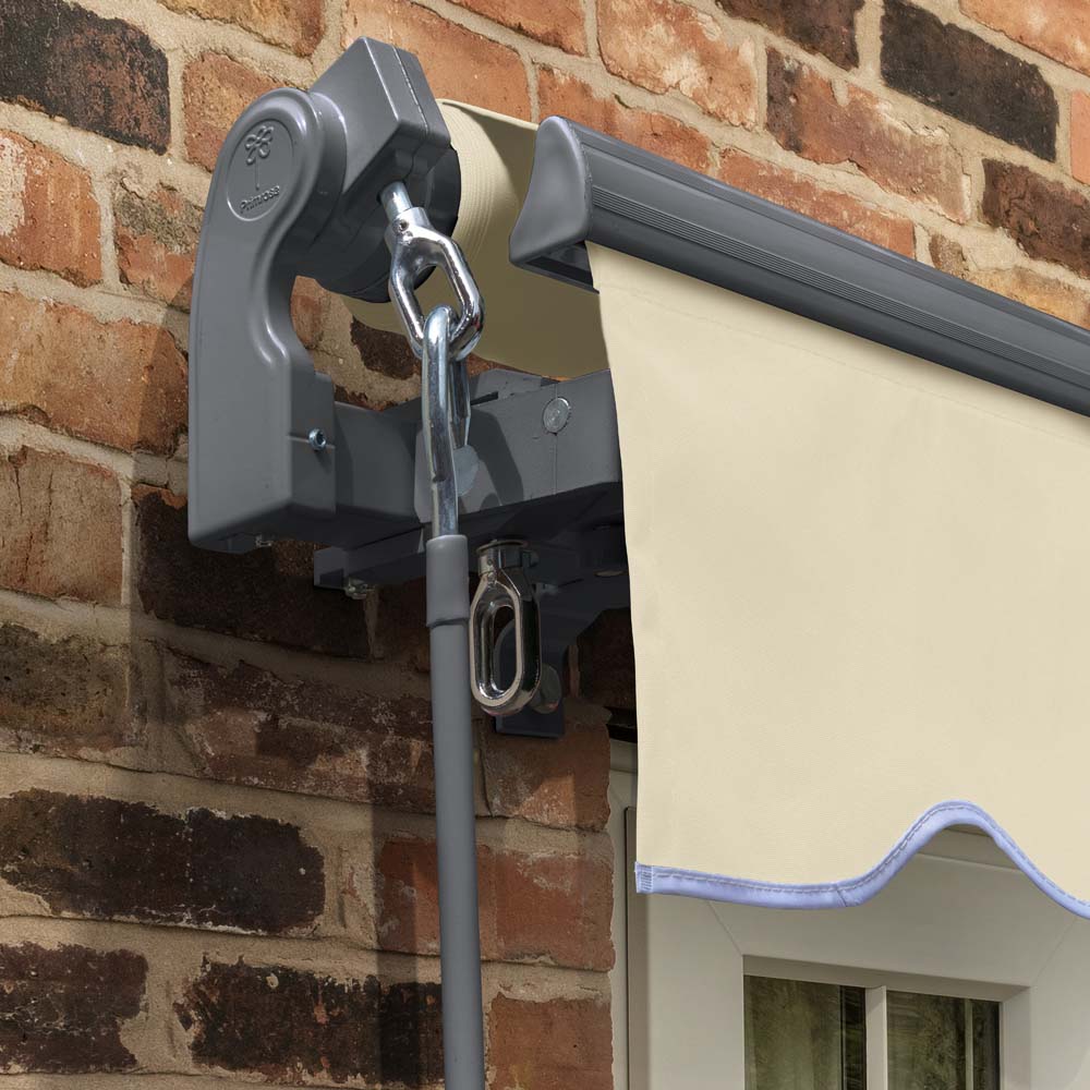 3m Standard Manual Ivory Awning (Charcoal Cassette) - Image 4
