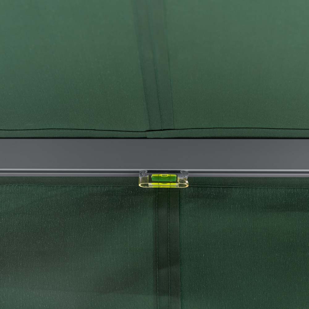 4m Standard Manual Plain Green Awning (Charcoal Cassette) - Image 7