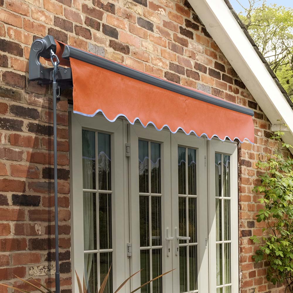 3m Standard Manual Terracotta Awning (Charcoal Cassette) - Image 2
