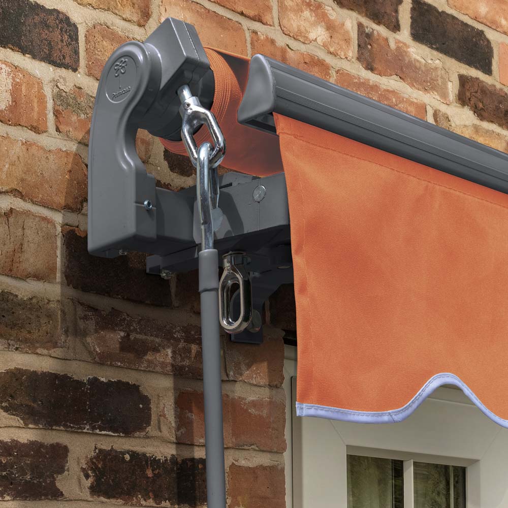 3m Standard Manual Terracotta Awning (Charcoal Cassette) - Image 4
