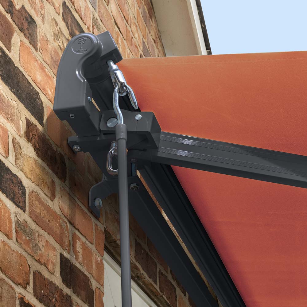 3m Standard Manual Terracotta Awning (Charcoal Cassette) - Image 6