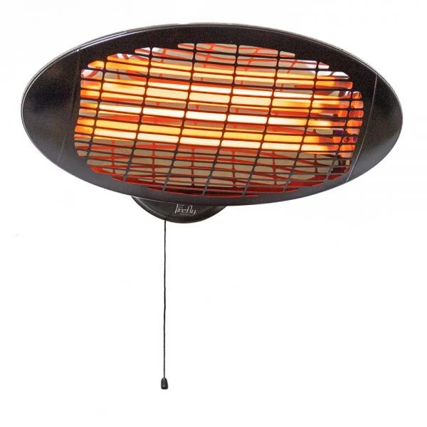 Wall Mounted Quartz Bulb Electric Heater in Black | Heatlab® - Image 2